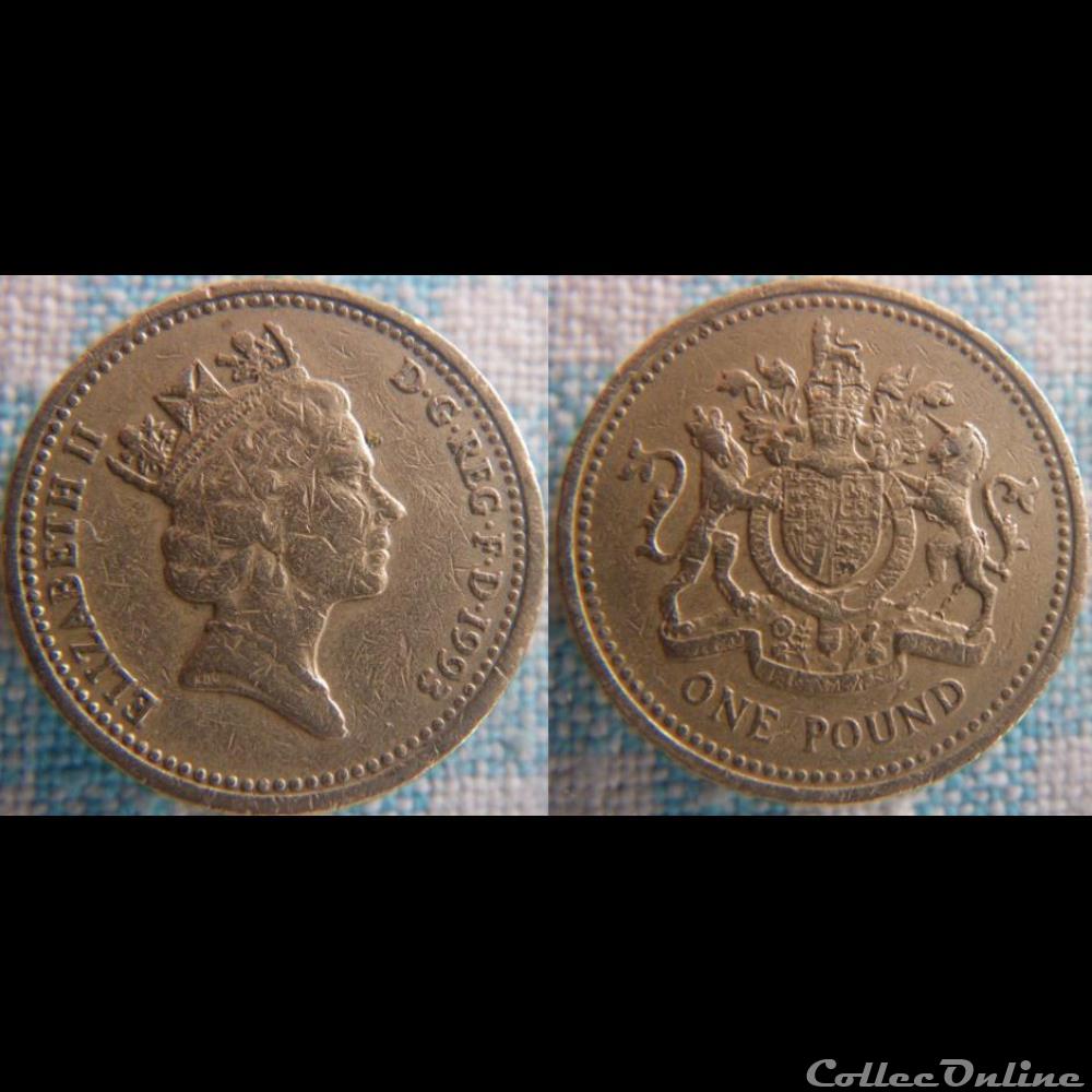 1 Livre 1993 monnaie monde royaume uni 1 livre 1993