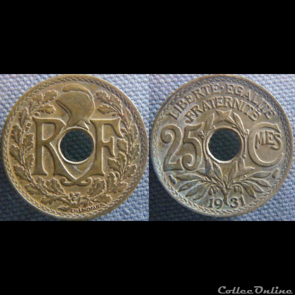 25 Centimes 1931 monnaie france moderne 25 centimes 1931