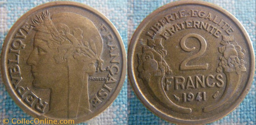 2 Francs 1941 monnaie france moderne 2 francs 1941