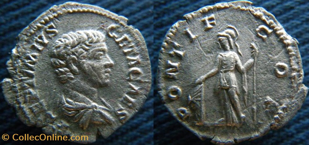 Géta denier monnaies antiquite av jc ap romaines republicaines imperiales geta denier