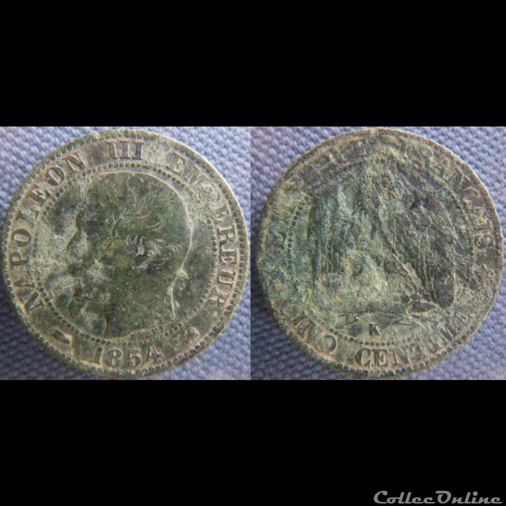 5 Centimes 1854 K monnaie france moderne 5 centimes 1854 k