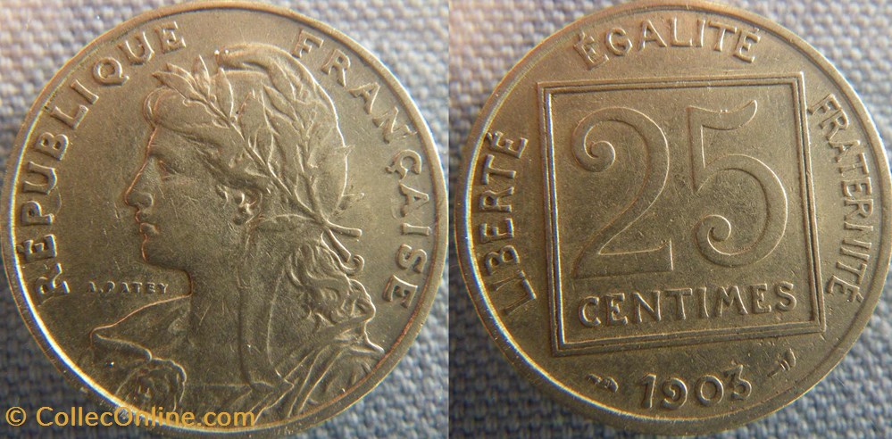 25 centimes 1903 monnaie france a moderne 25 centimes 1903