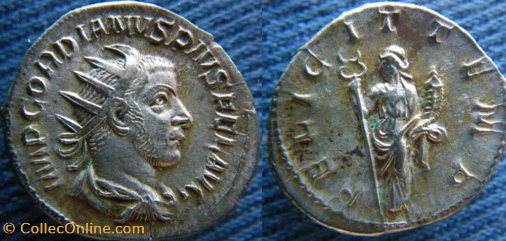 monnaies antiquite av jc ap romaines republicaines imperiales gordien iii le pieux antoninien