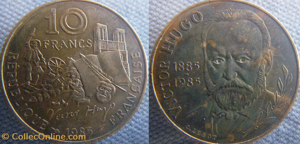10 Francs 1985 Victor Hugo Tranche B monnaies france modernes 10 francs 1985 victor hugo tranche b