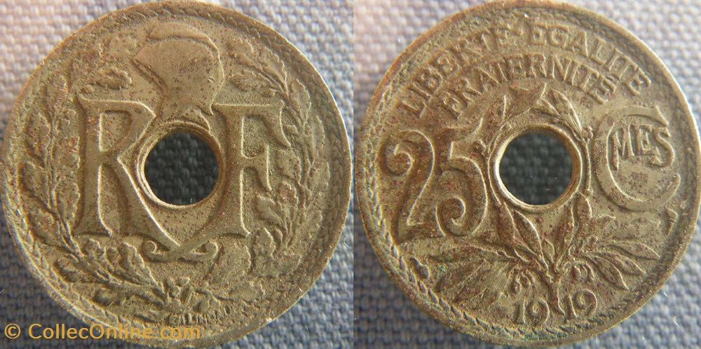 25 Centimes 1919 monnaie france a moderne 25 centimes 1919