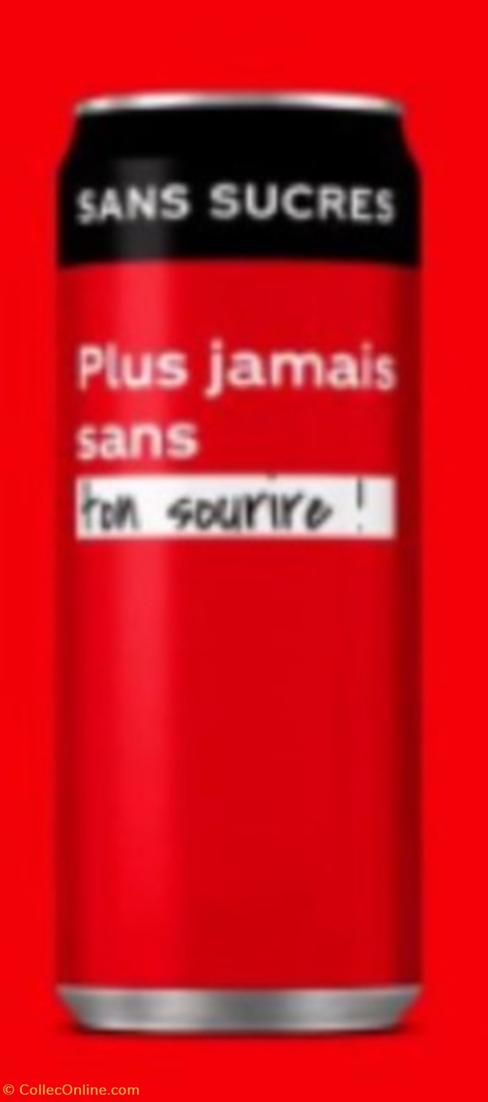 Coca Cola (Plus jamais sans ton sourire) sans sucre slim art de table argenterie bistrot alimentation canettes coca cola plus jamais sans ton sourire sans sucre slim