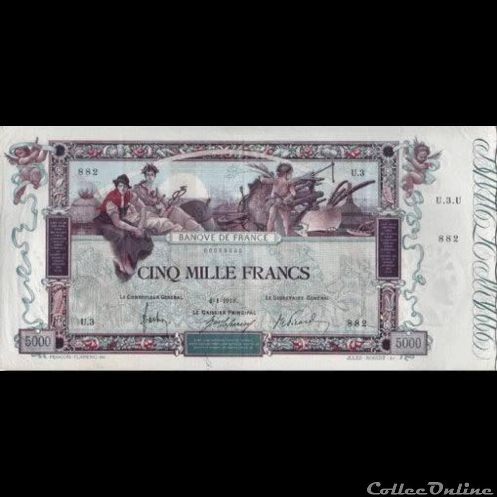 04-01-1918 -- U.3 882 billet france banque de xxe 04 01 1918 u 3 882