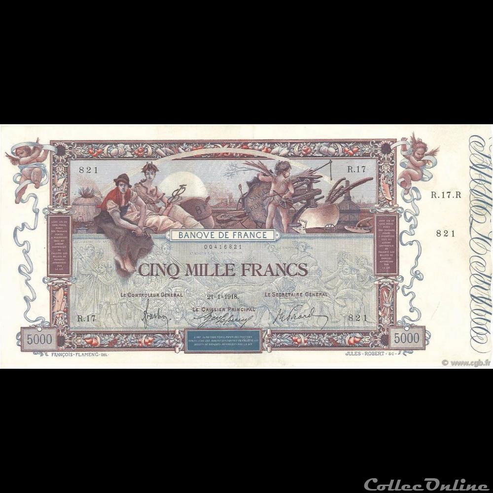 21-01-1918 -- R.17 821 billet france banque de xxe 21 01 1918 r 17 821