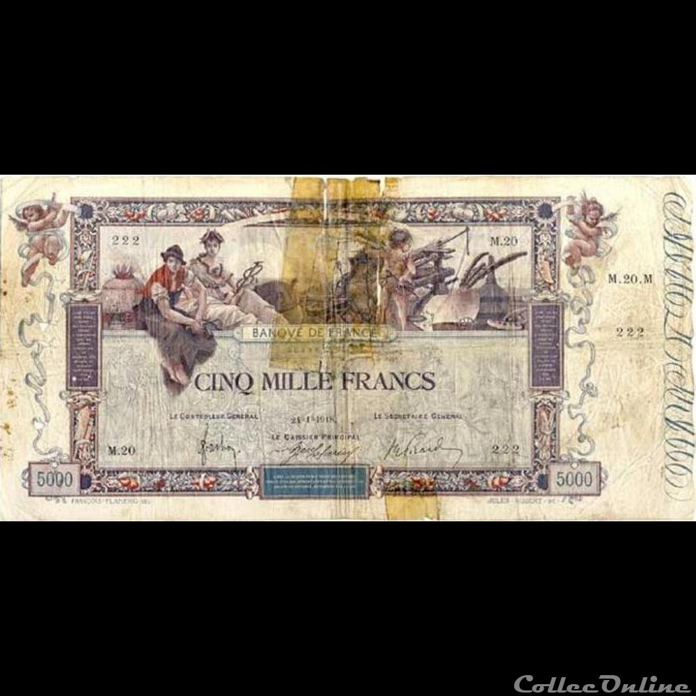 24-01-1918 -- M.20 222 billet france banque de xxe 24 01 1918 m 20 222