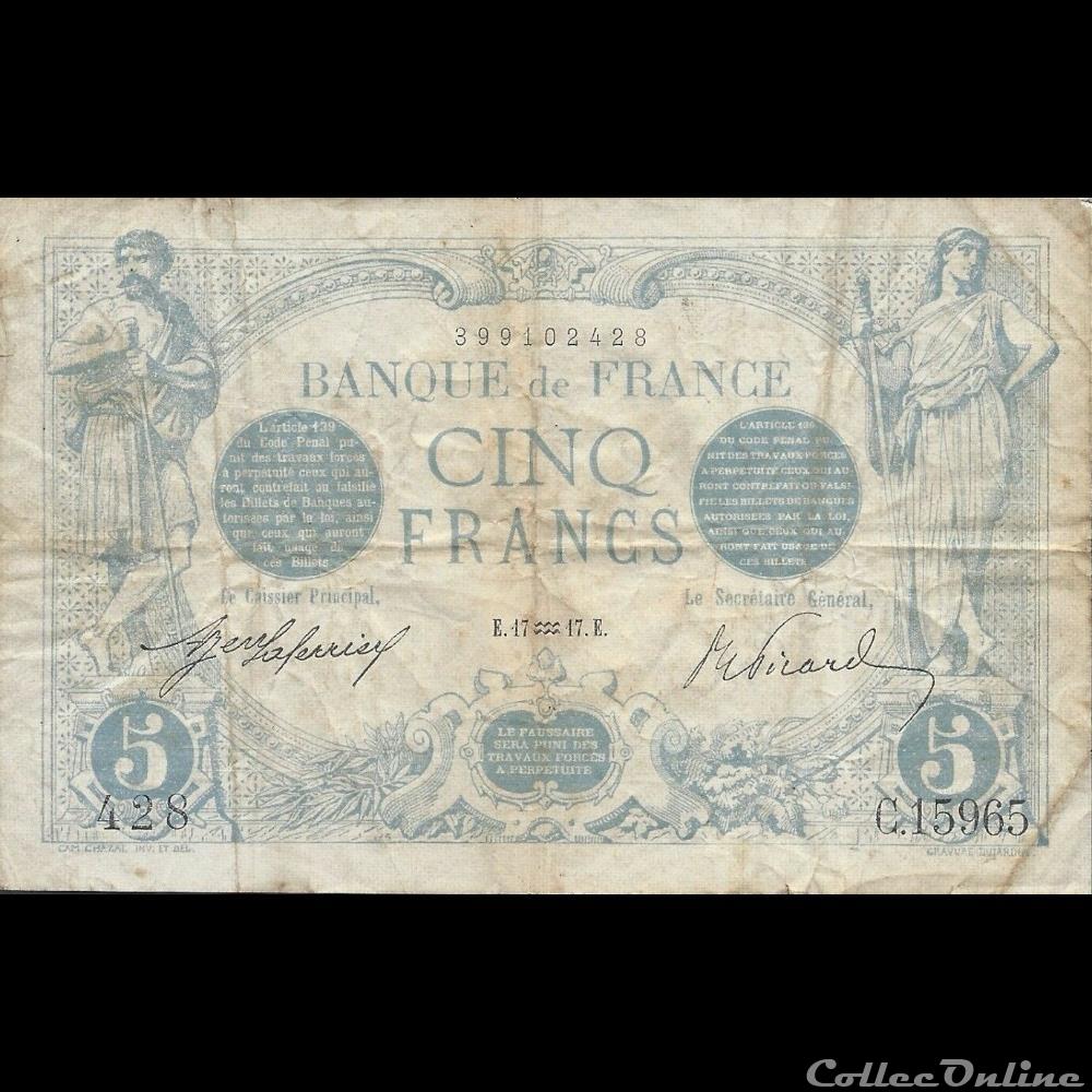 17-01-1917 -- C.15965 428 billet france banque de xxe 17 01 1917 c 15965 428