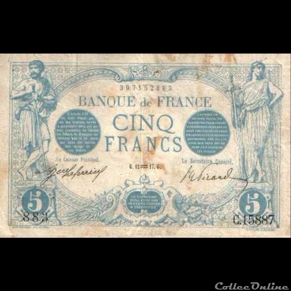 12-01-1917 -- C.15887 883 billet france banque de xxe 12 01 1917 c 15887 883