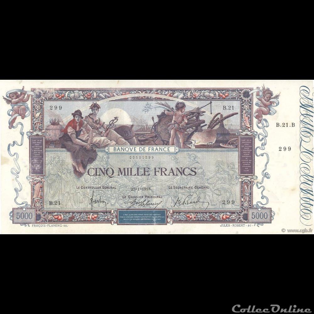 25-01-1918 -- B.21 299 billet france banque de xxe 25 01 1918 b 21 299