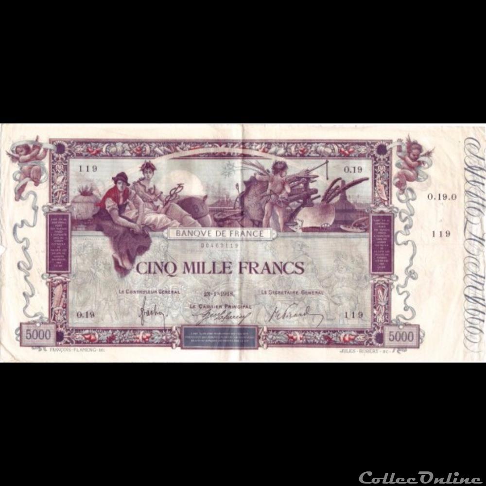 23-01-1918 -- O.19 119 billet france banque de xxe 23 01 1918 o 19 119