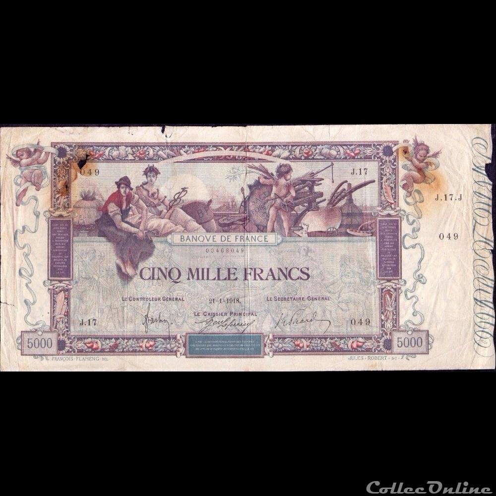 21-01-1918 -- J.17 049 billet france banque de xxe 21 01 1918 j 17 049