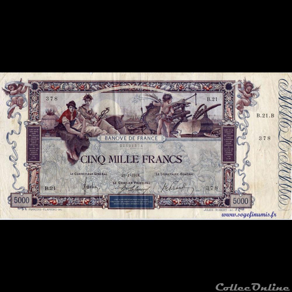 25-01-1918 -- B.21 378 billet france banque de xxe 25 01 1918 b 21 378