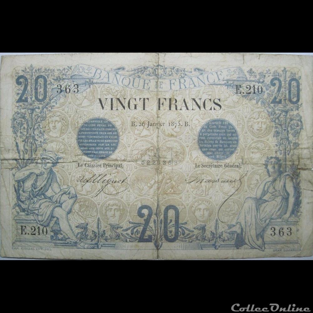 billet france banque de xxe 26 01 1875 e 210 363
