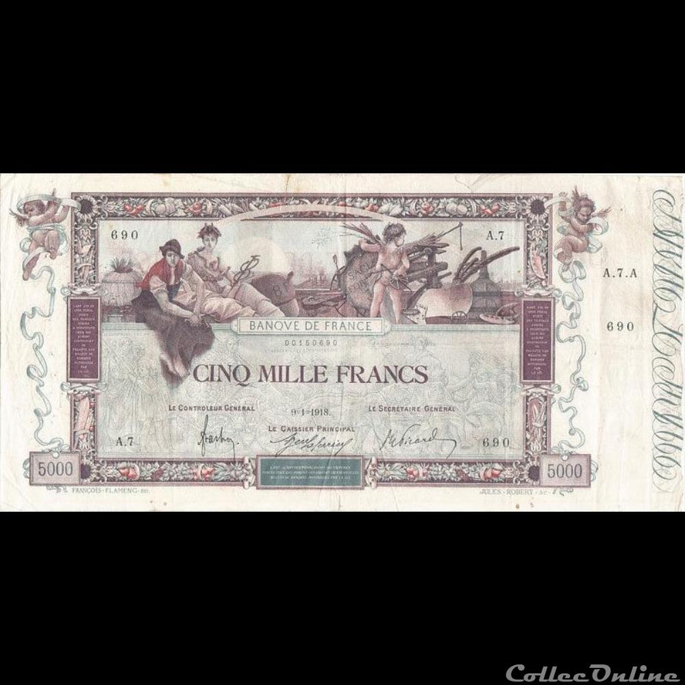 09-01-1918 -- A.7 690 billet france banque de xxe 09 01 1918 a 7 690