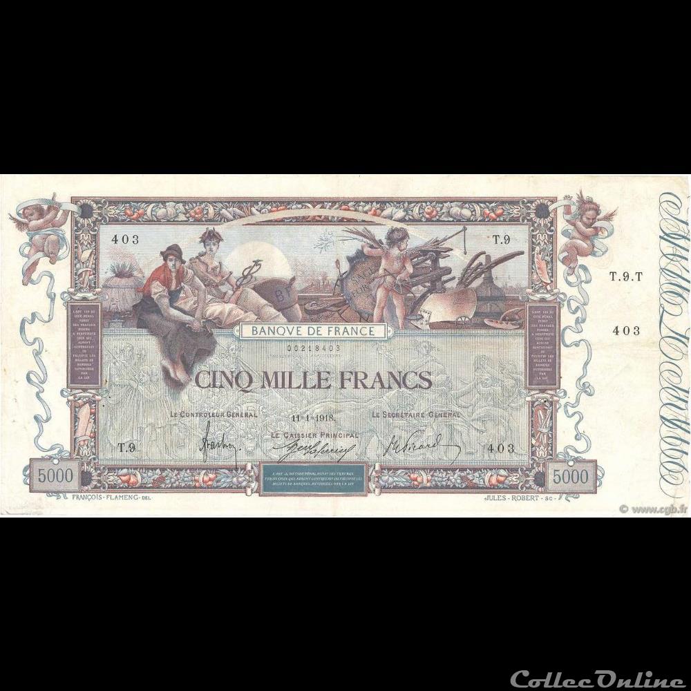 11-01-1918 -- T.9 403 billet france banque de xxe 11 01 1918 t 9 403