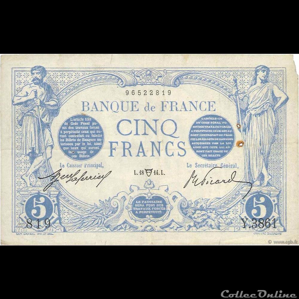 billet france banque de xxe 18 04 1914 y 3861 819