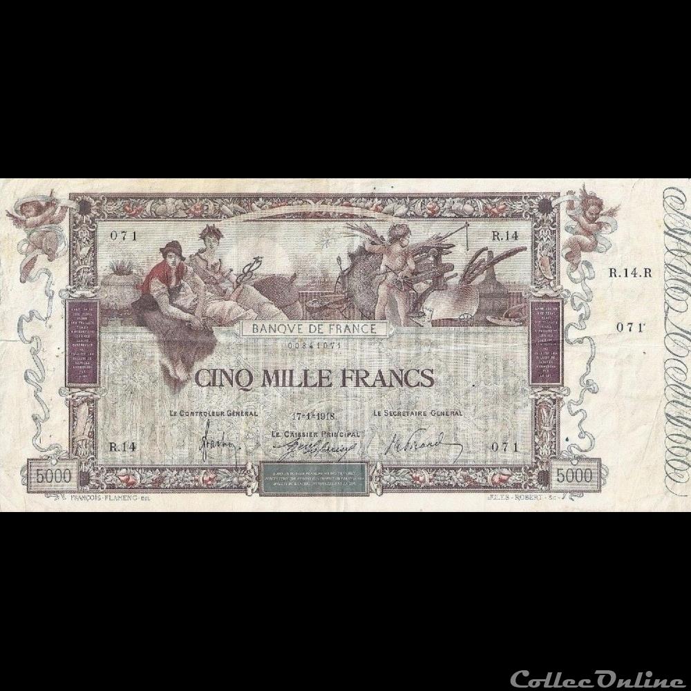 billet france banque de xxe 17 01 1918 r 14 071