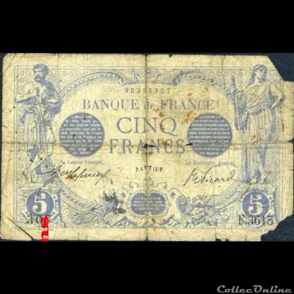 06-04-1914 -- F.3615 307 billet france banque de xxe 06 04 1914 f 3615 307