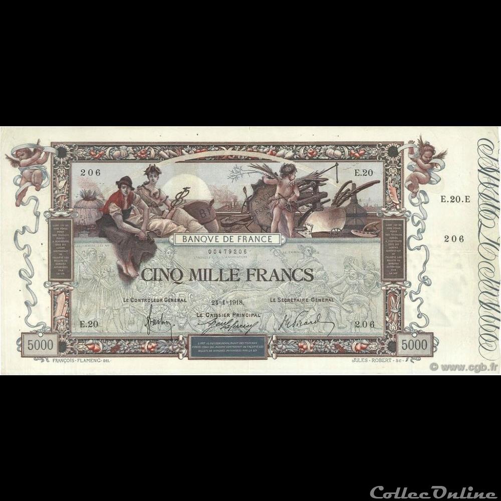 24-01-1918 -- E.20 206 billet france banque de xxe 24 01 1918 e 20 206