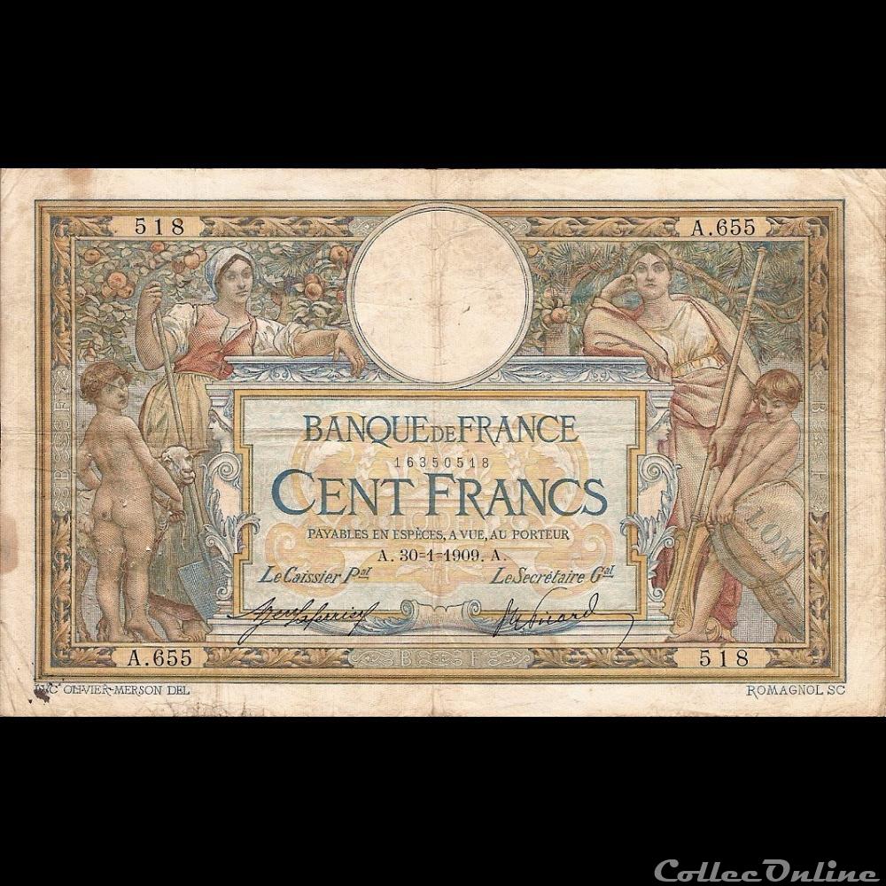 billet france banque de xxe 30 01 1909 a 655 518