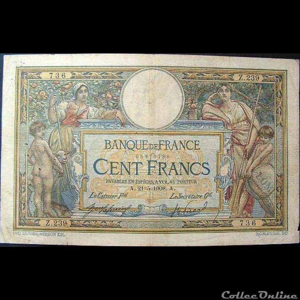 21-05-1908 -- Z.239 736 billet france banque de xxe 21 05 1908 z 239 736