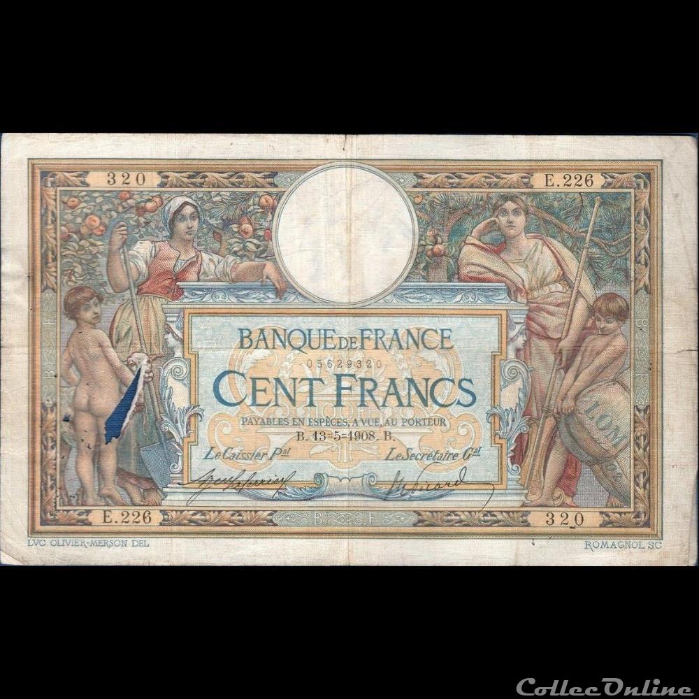 13-05-1908 -- E.226 320 billet france banque de xxe 13 05 1908 e 226 320
