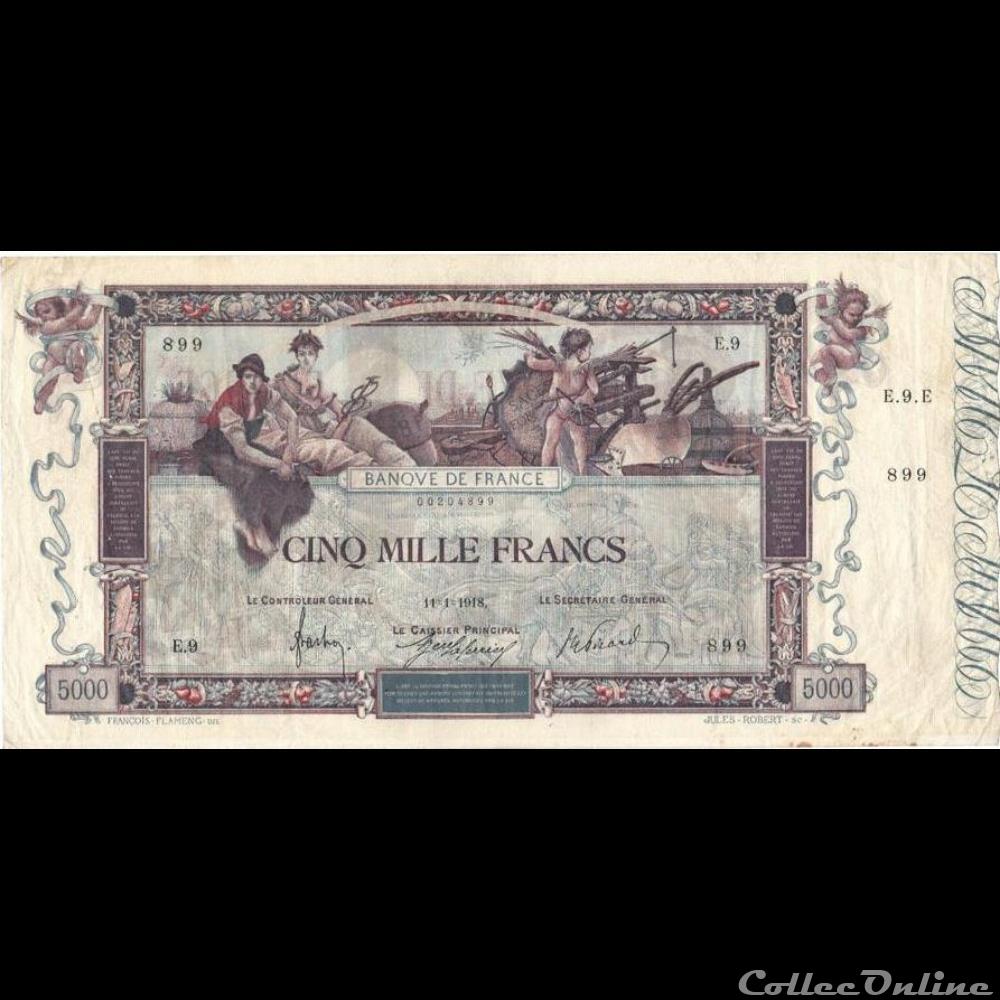 11-01-1918 -- E.9 899 billet france banque de xxe 11 01 1918 e 9 899