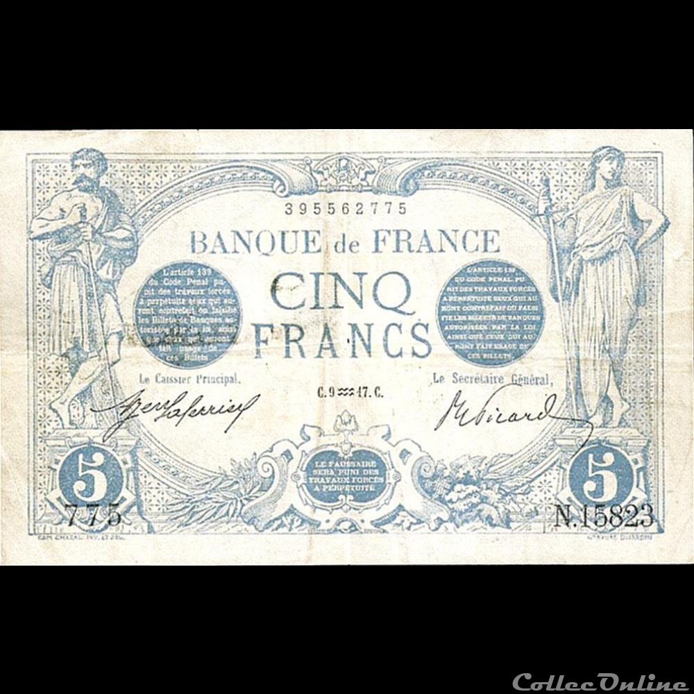 09-01-1917 -- N.15823 775 billet france banque de xxe 09 01 1917 n 15823 775
