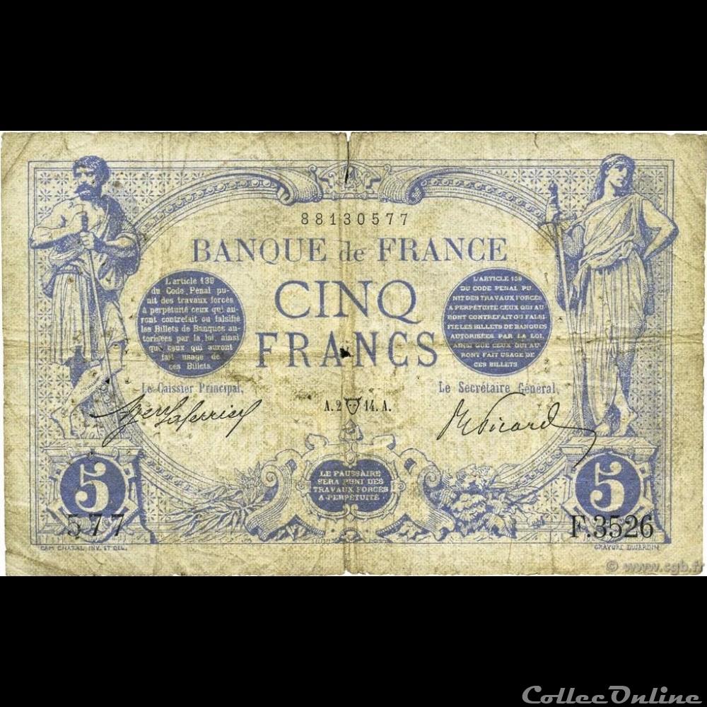 billet france banque de xxe 02 04 1914 f 3526 577