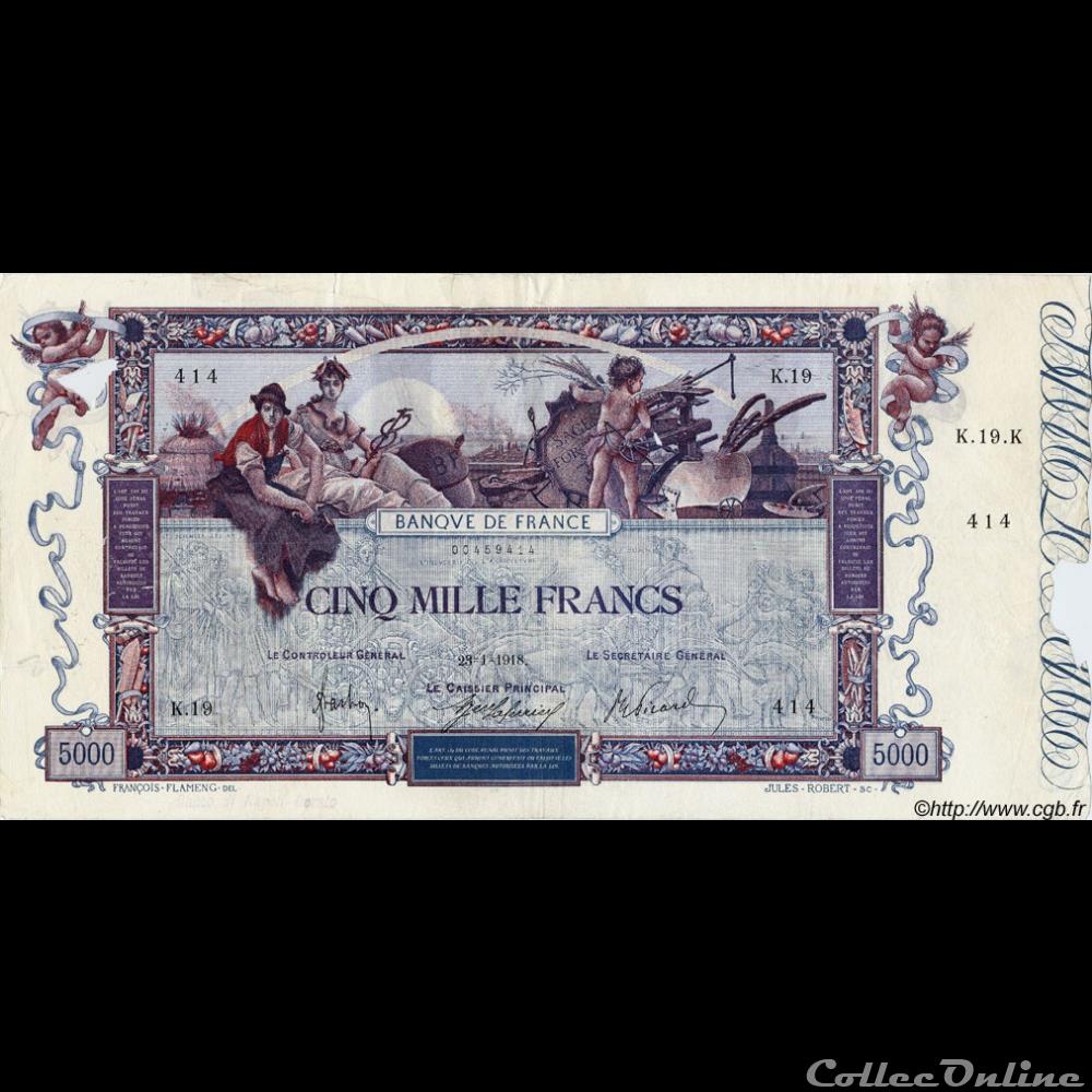 23-01-1918 -- K.19 414 billet france banque de xxe 23 01 1918 k 19 414