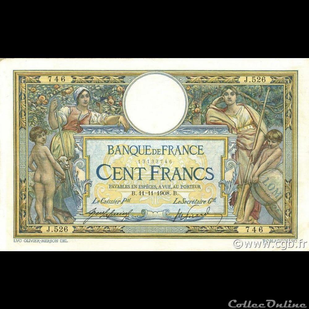 11-11-1908 -- J.526 746 billet france banque de xxe 11 11 1908 j 526 746