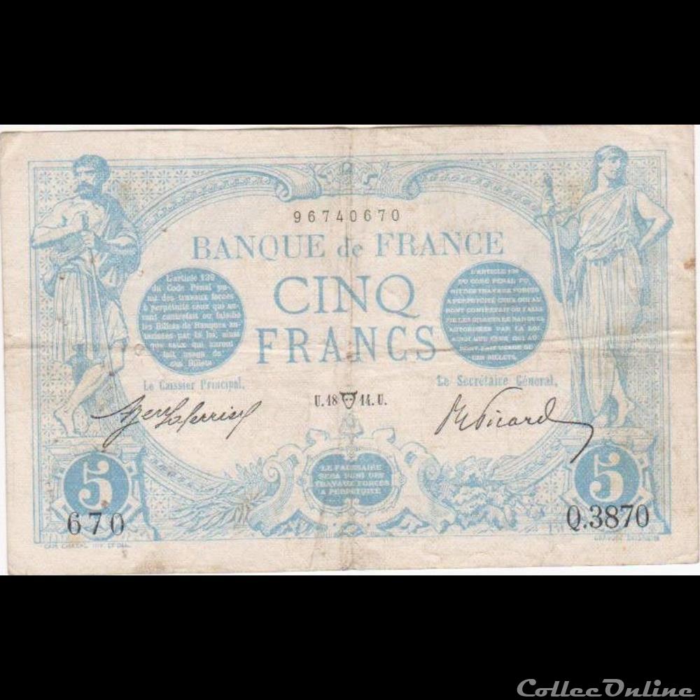 18-04-1914 -- Q.3870 670 billet france banque de xxe 18 04 1914 q 3870 670