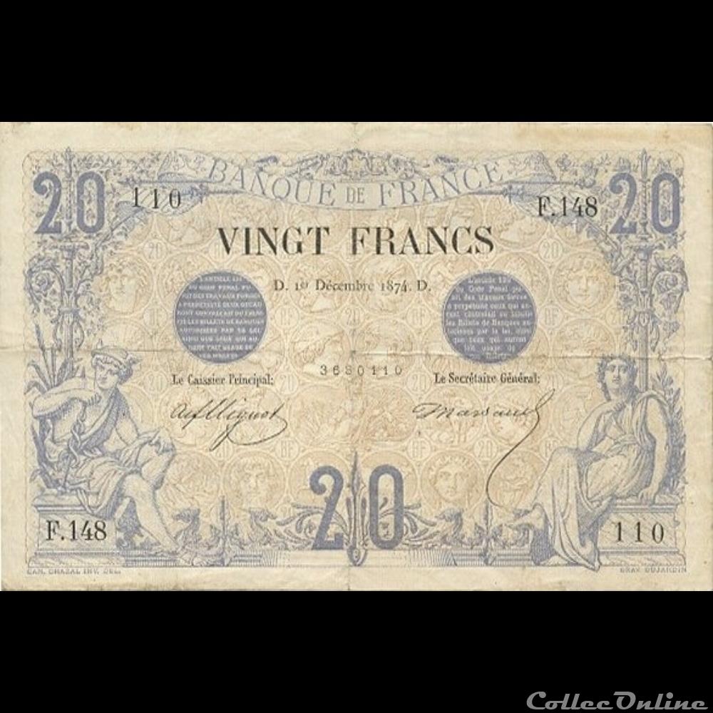 01-12-1874 -- F.148 110 billet france banque de xxe 01 12 1874 f 148 110