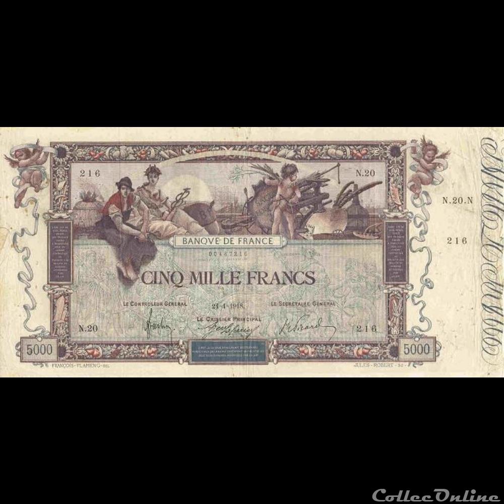 24-01-1918 -- N.20 216 billet france banque de xxe 24 01 1918 n 20 216