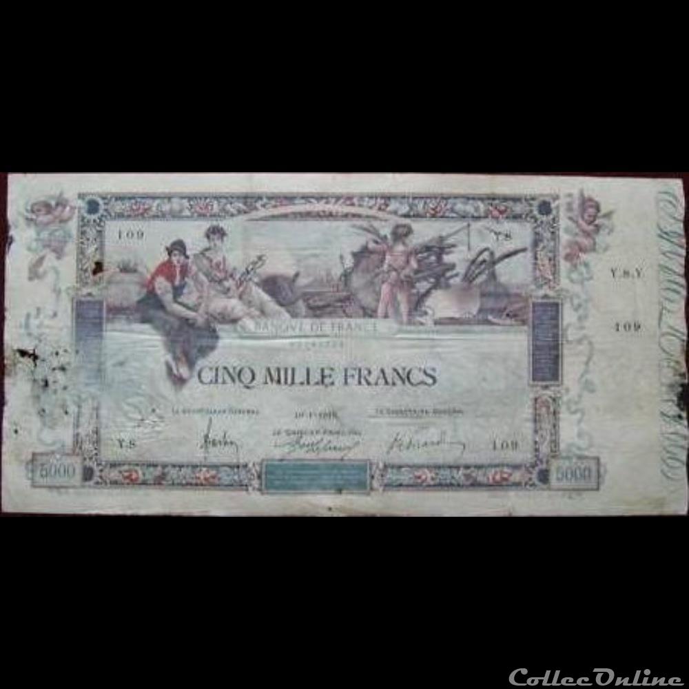 10-01-1918 -- Y.8 109 billet france banque de xxe 10 01 1918 y 8 109