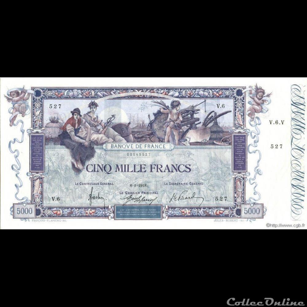 billet france banque de xxe 08 01 1918 v 6 527
