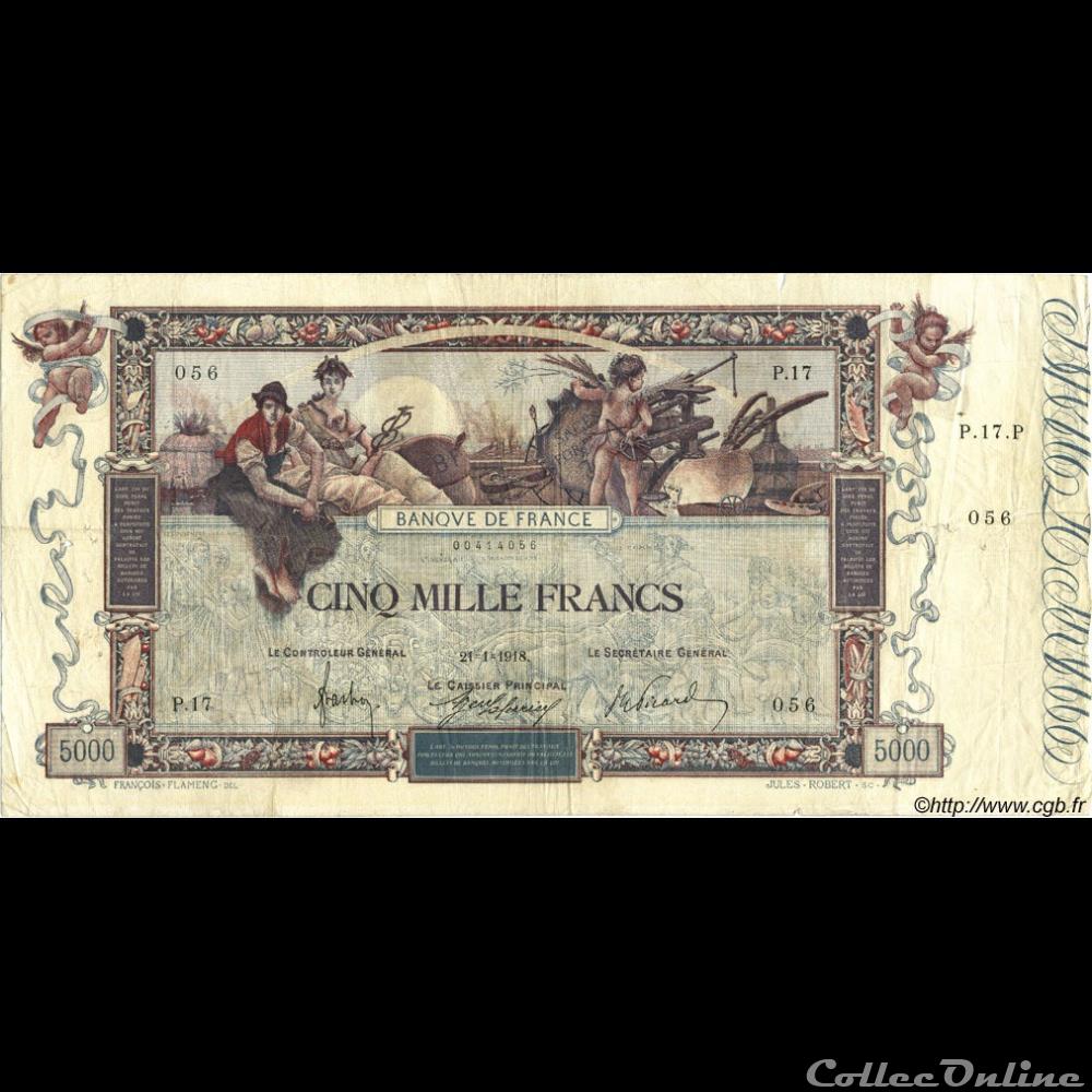 billet france banque de xxe 21 01 1918 p 17 056