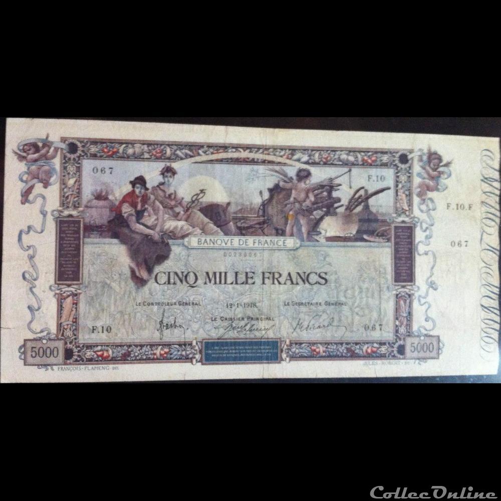 12-01-1918 -- F.10 067 billet france banque de xxe 12 01 1918 f 10 067