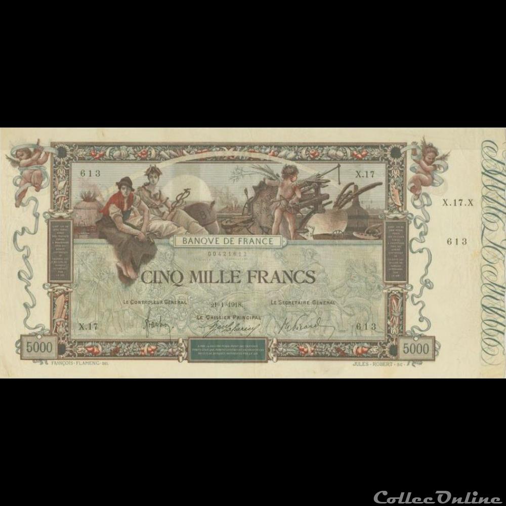21-01-1918 -- X.17 613 billet france banque de xxe 21 01 1918 x 17 613
