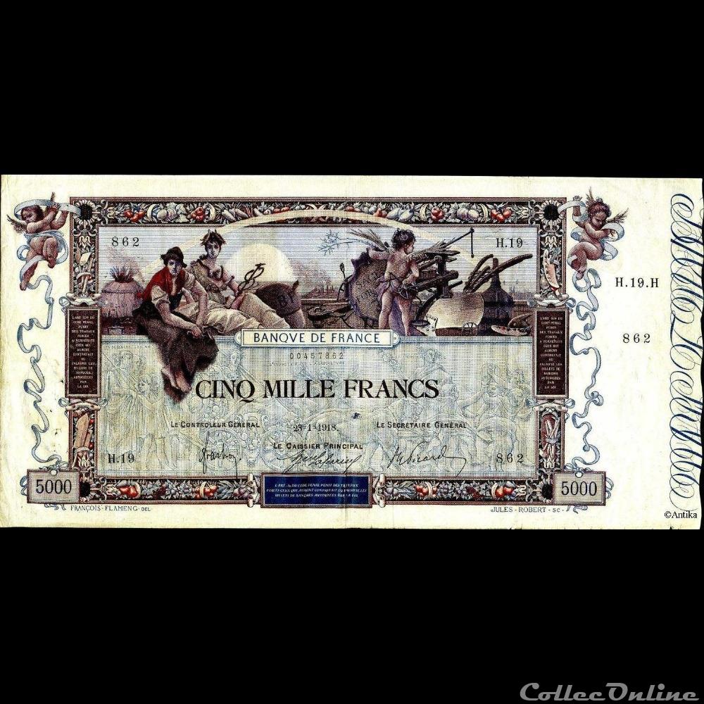 23-01-1918 -- H.19 862 billet france banque de xxe 23 01 1918 h 19 862