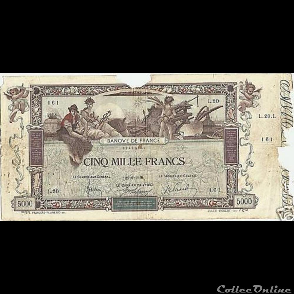 24-01-1918 -- L.20 161 billet france banque de xxe 24 01 1918 l 20 161