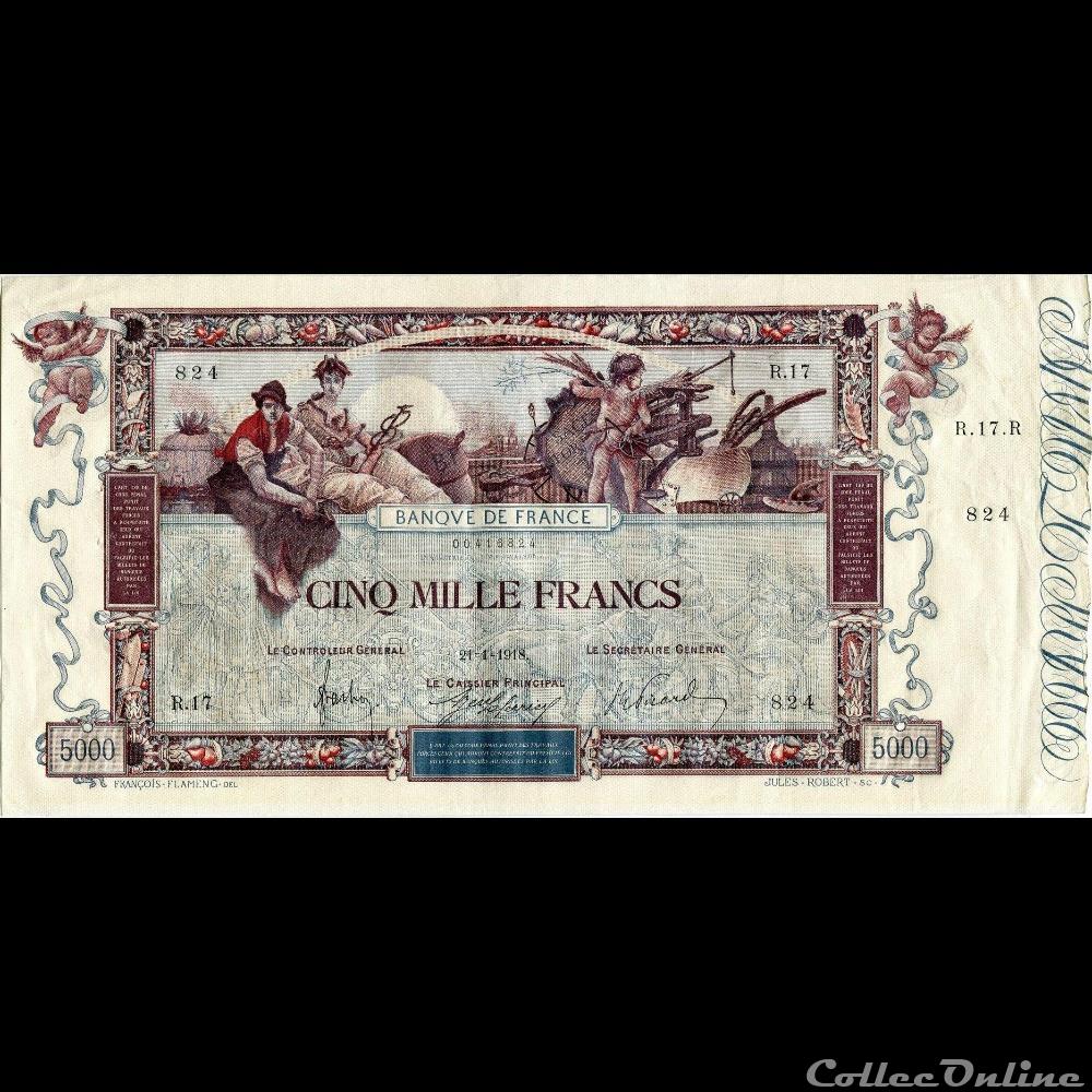 21-01-1918 -- R.17 824 billet france banque de xxe 21 01 1918 r 17 824