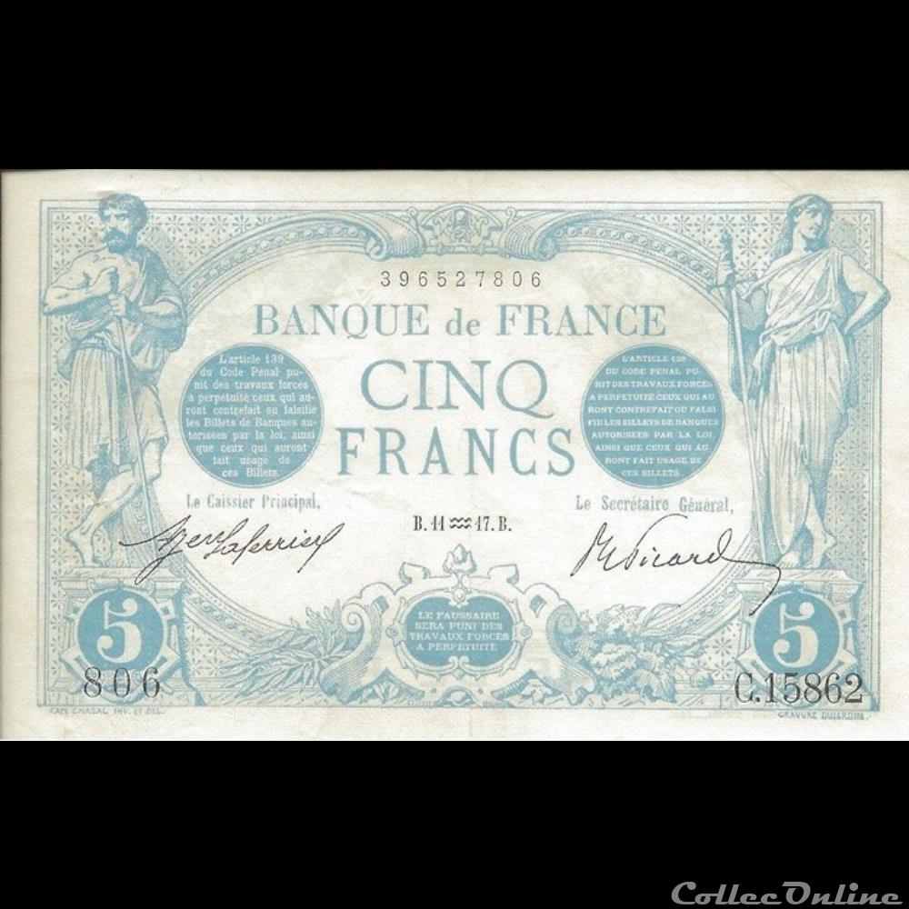 billet france banque de xxe 11 01 1917 c 15862 806