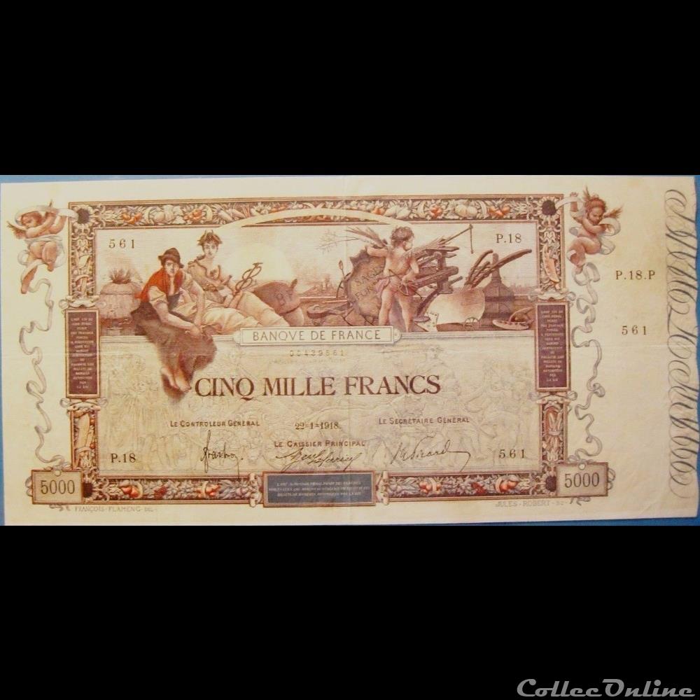 22-01-1918 -- P.18 561 billet france banque de xxe 22 01 1918 p 18 561