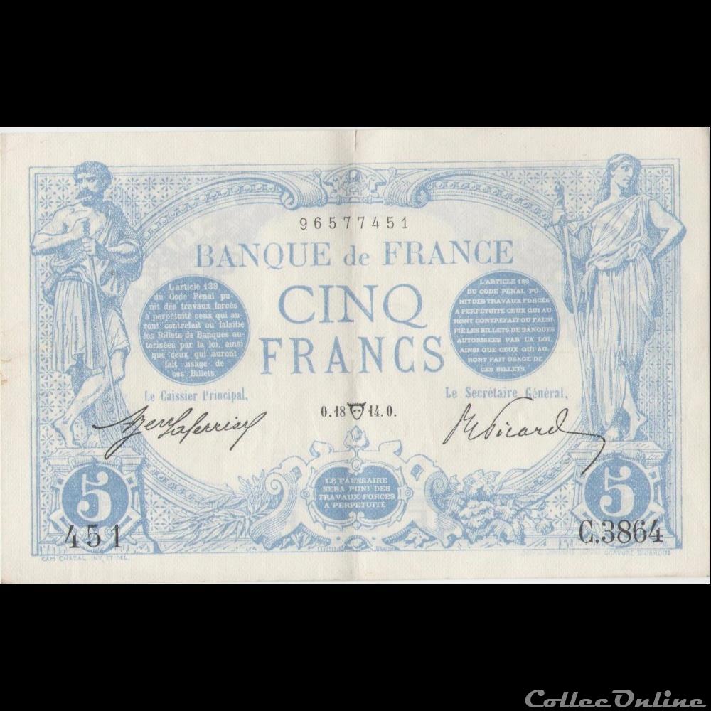 18-04-1914 -- C.3864 451 billet france banque de xxe 18 04 1914 c 3864 451