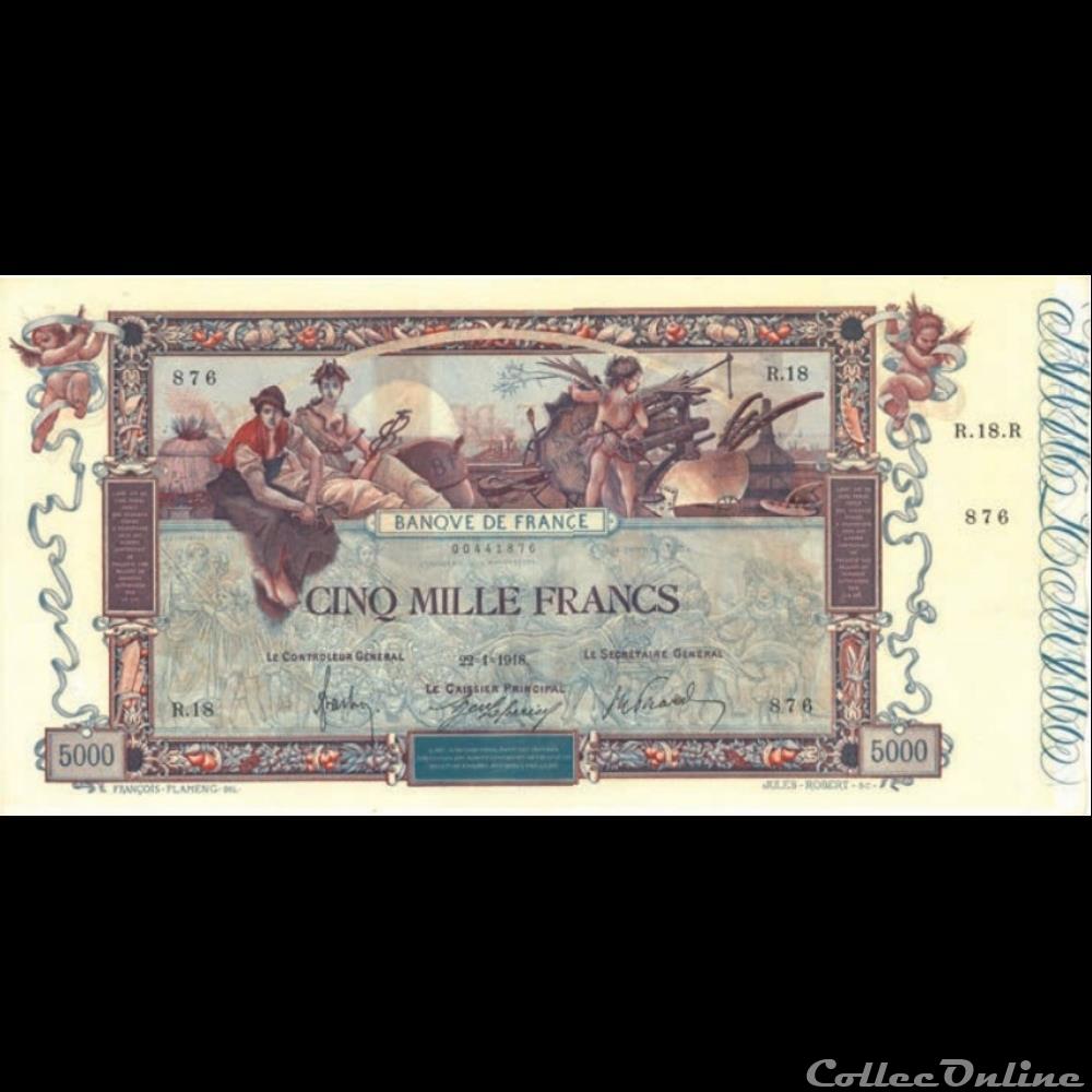 billet france banque de xxe 22 01 1918 r 18 876