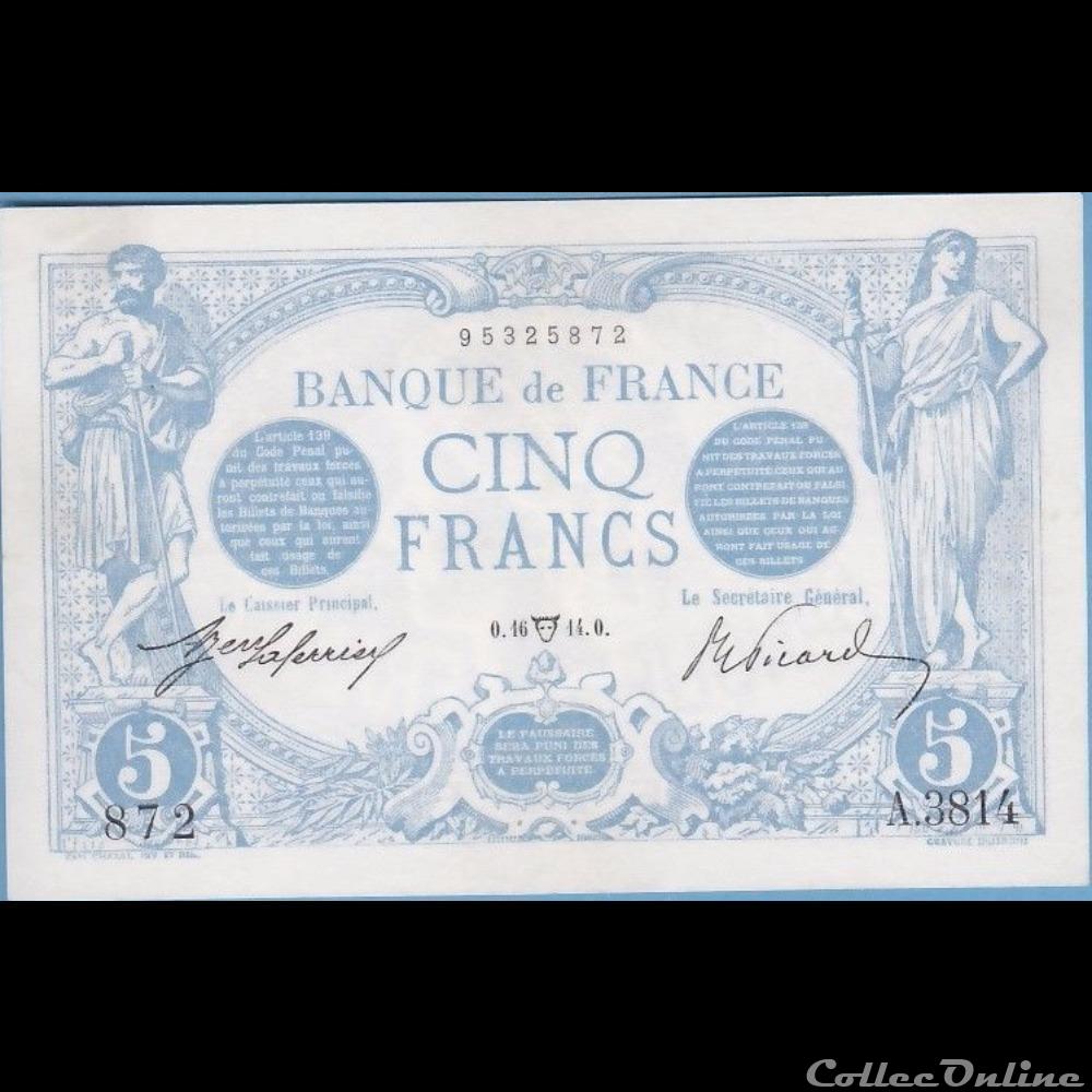 16-04-1914 -- A.3814 872 billet france banque de xxe 16 04 1914 a 3814 872